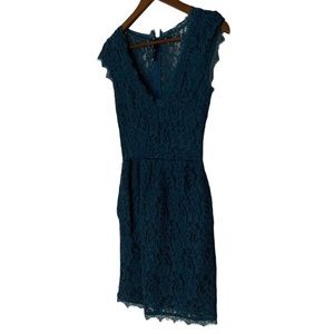 Aritzia Babaton Blue Lace Dress with Pockets